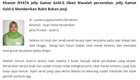 Obat Herbal Encok Jelly Gamat Gold-G